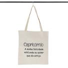 Bolsa Ecobag 100% algodão Estampa CAPRICÓRNIO