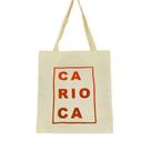 Bolsa Ecobag 100% algodão Estampa CARIOCA (vermelho)