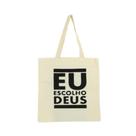 Bolsa Ecobag 100% algodão Estampa ESCOLHO DEUS Bolsa Ecobag 100% algodão Estampa ESCOLHO DEUS