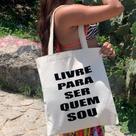 Bolsa Ecobag 100% algodão Estampa LIVRE