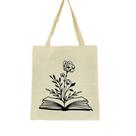 Bolsa Ecobag 100% algodão Estampa LIVRO FLOWER