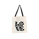 Bolsa Ecobag 100% algodão Estampa LOVE (Alça preta)