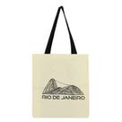 Bolsa Ecobag 100% algodão Estampa PÃO DE AÇÚCAR (Alça preta)