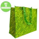 Bolsa Ecobag Kit 15 Unidades Retornavel Sacola de Ombro Dobravel Compras Mercado