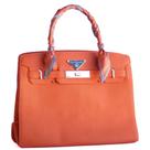 Bolsa Elegante Feminina Lenço Túlio Rossato Vegano Laranja