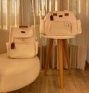 Bolsa ellen com mochila borboleta 5000 - creme lilas