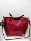 Bolsa em Couro Feminina Grande Cor Vermelha Glória Lisboa
