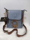 Bolsa em Couro Feminina Pequena Cor Azul Glória Lisboa Bolsa em Couro Feminina Pequena Cor Azul Glória Lisboa