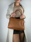 Bolsa Em Couro Legitimo B.1077 Caramelo Bolsa Em Couro Legitimo B.1077 Caramelo