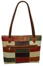 Bolsa Em Couro Retalhos Ombro Feminina Pastel Pasta Blsr270
