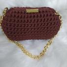 Bolsa em crochê Marrom