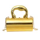 Bolsa embreagem BagHeiyy Gold Acrílico para mulheres com alça de corrente Bolsa embreagem BagHeiyy Gold Acrílico para mulheres com alça de corrente