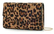 Bolsa embreagem HOXIS, envelope com estampa de leopardo para mulheres