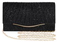 Bolsa embreagem LovyoCoco para mulheres, formal, elegante, preta