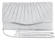 Bolsa embreagem LovyoCoco Silver Poliéster Satin para mulheres
