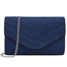 Bolsa embreagem Milisente Suede Envelope Evening em azul marinho