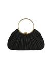 Bolsa embreagem QWINEE em forma de concha, mini bolsa tiracolo franzida