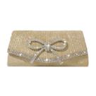Bolsa embreagem Trisapu Bow Evening Sparkly Rhinestone Gold para mulher