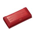 Bolsa embreagem vermelha longa com padrão de crocodilo Wallet Bolsa embreagem vermelha longa com padrão de crocodilo Wallet