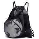 Bolsa esportiva com cordão KAEGREEL dobrável com bolso de rede para bola Bolsa esportiva com cordão KAEGREEL dobrável com bolso de rede para bola