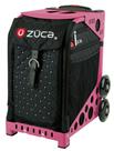 Bolsa Esportiva ZUCA Mystic Matelassê Preta com Strass e Estrutura Rosa