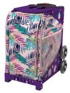Bolsa Esportiva ZUCA Pink Oasis com Estrutura Roxa e Rodas Piscantes