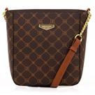 Bolsa Estampada RR Dark Cacau/ Conhaque alça c/ corrente 28.21251A 4 Be Forever