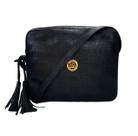 Bolsa eva em couro preto tressê
