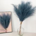Bolsa falsa de capim-dos-pampas, 38 cm de altura, azul marinho, 10 hastes Bolsa falsa de capim-dos-pampas, 38 cm de altura, azul marinho, 10 hastes
