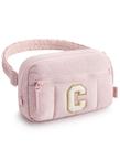 Bolsa Fanny Pack BAGSMART Puffy Initial Belt para mulheres - preta
