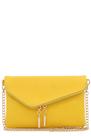 Bolsa FashionPuzzle Envelope Wristlet Clutch Crossbody Amarela