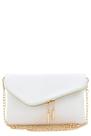 Bolsa FashionPuzzle Envelope Wristlet Clutch Crossbody branca