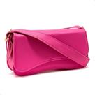 Bolsa Feminina Baguete de Ombro Aba Irregular Boho Chic Cor:Pink Bolsa Feminina Baguete de Ombro Aba Irregular Boho Chic Cor:Pink