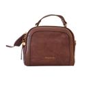 Bolsa feminina baú marrom castanho Pavão de Ouro