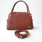 Bolsa feminina baú marron caramelo Pavão de Ouro original