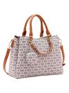Bolsa Feminina Bege Alça de Mão Chenson Original - Monograma Elegance