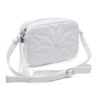 Bolsa feminina branca pequena de ombro transversal