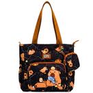 Bolsa Feminina Capivara Grande Com Zíper Alça Resistente Fashion Casual Dia a Dia
