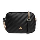 Bolsa Feminina Carrano Tiracolo Pequena Couro Preta - 800721 Bolsa Feminina Carrano Tiracolo Pequena Couro Preta - 800721