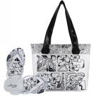 Bolsa Feminina Casual Com Alto Relevo 3D Chinelo Slim Cinza Magicc BCH-238 Bolsa Feminina Casual Com Alto Relevo 3D Chinelo Slim Cinza Magicc BCH-238