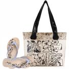 Bolsa Feminina Casual Com Alto Relevo 3D Chinelo Slim Marrom Magicc BCH-237 Bolsa Feminina Casual Com Alto Relevo 3D Chinelo Slim Marrom Magicc BCH-237