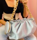 Bolsa Feminina Chain Em Couro Corrente Dourada Luxo