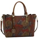 Bolsa Feminina Chenson Grande 3485589 Boho Patchwork Cor:Marrom