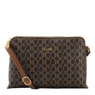 Bolsa Feminina Classe Couro Legítimo Marrom Mono Transversal
