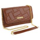Bolsa Feminina Clutch Carteira Alça com Corrente e Divisória