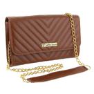 Bolsa Feminina Clutch Carteira Matelassê Alça com Corrente