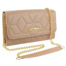 Bolsa Feminina Clutch Carteira Matelassê Divisória Corrente