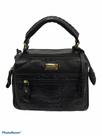 Bolsa feminina couro Ongaratto, alça de mão - preto
