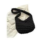 Bolsa Feminina Crossbody Acolchoada com Xadrez Bordado - Grande Capacidade