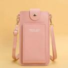 Bolsa Feminina Crossbody de Couro Macio com Tela Sensível ao Toque